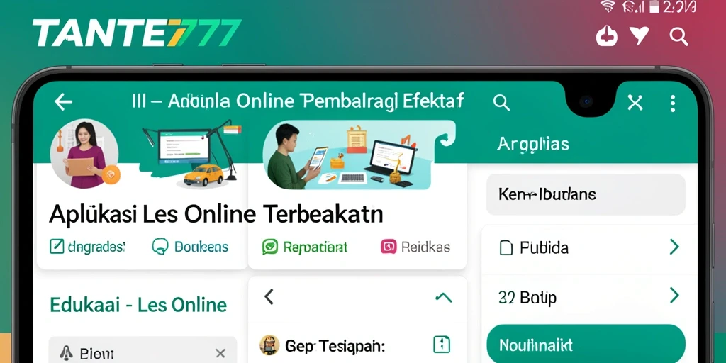 Antarmuka pengguna TANTE777 yang intuitif untuk Les Online.