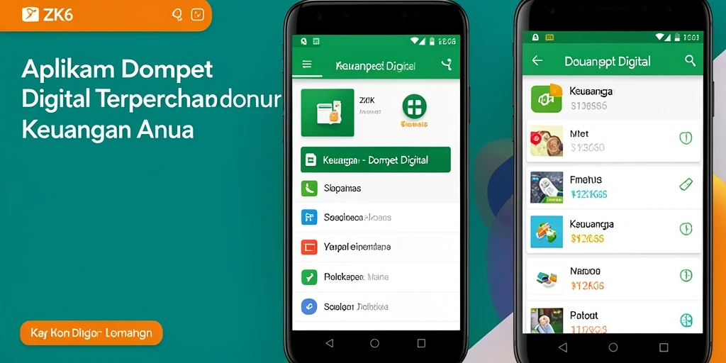 Antarmuka ZK6 yang modern dan user-friendly untuk dompet digital.