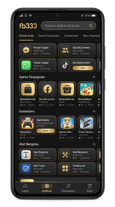 Tampilan katalog aplikasi fb333