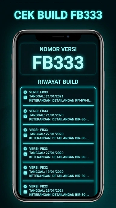 Tampilan riwayat versi fb333